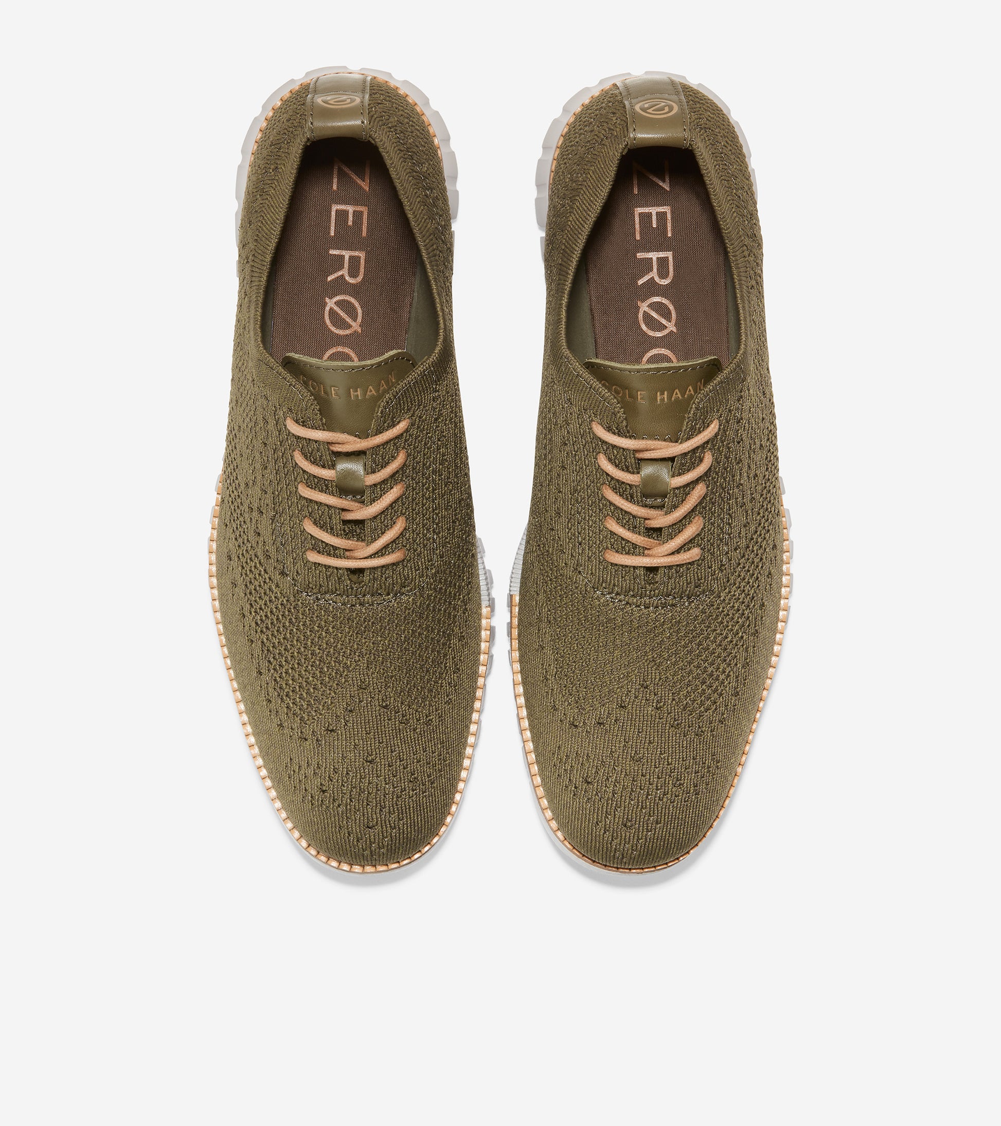 zerogrand stitchlite oxford-C35369-Dark Olive Twisted Knit/Paloma