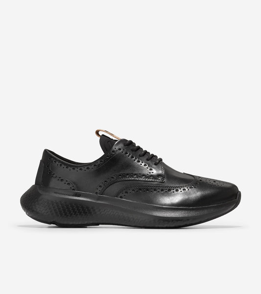 ZERØGRAND Changepace Wingtip Sneaker-c35508-Black-Black