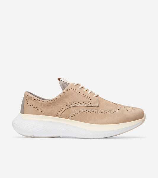 ZERØGRAND Changepace Wingtip Sneaker-c35821-Birch Nubuck