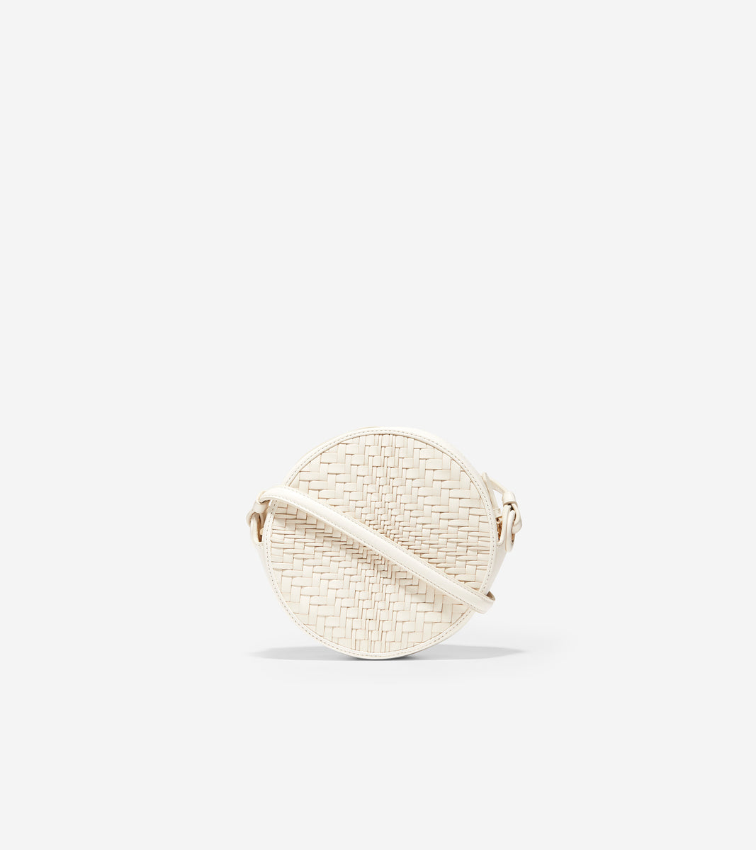 ColeHaan-Grand Ambition Woven Leather Circle Bag -u04409-Ivory