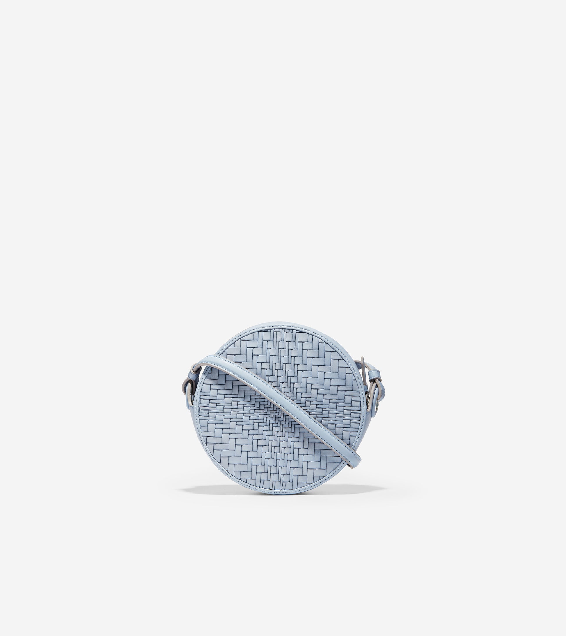 ColeHaan-Grand Ambition Woven Leather Circle Bag -u04410-Blue Fog