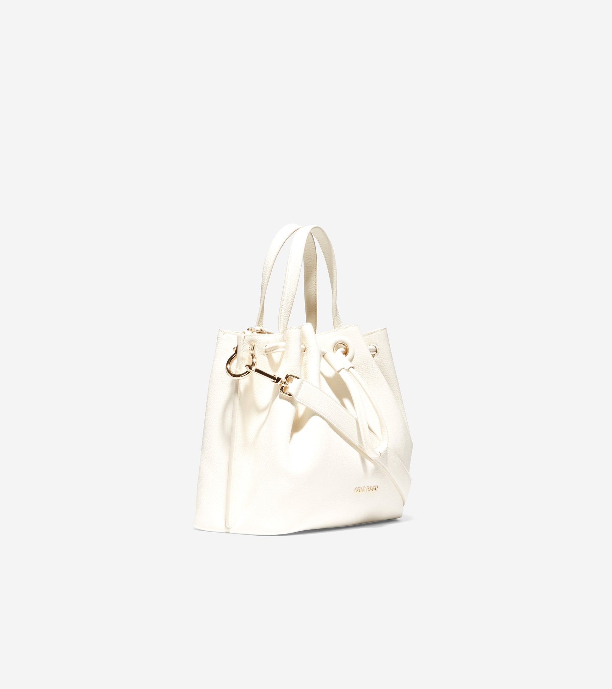 ColeHaan-Small Bucket Bag -u04442-Ivory