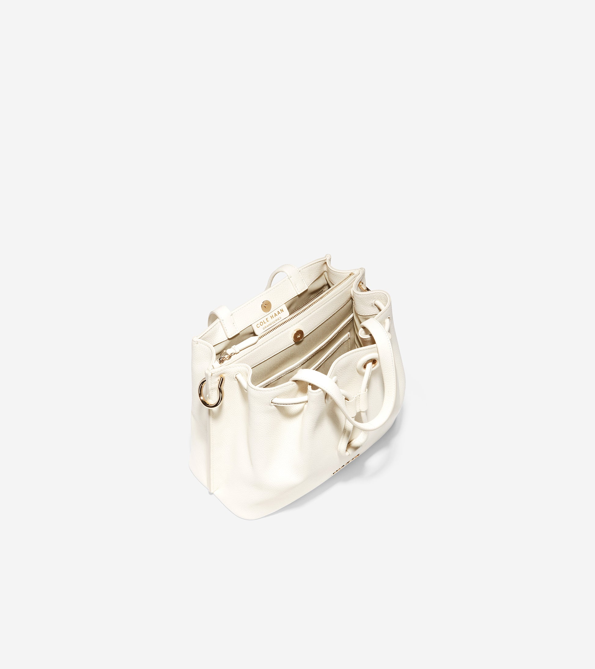 ColeHaan-Small Bucket Bag -u04442-Ivory