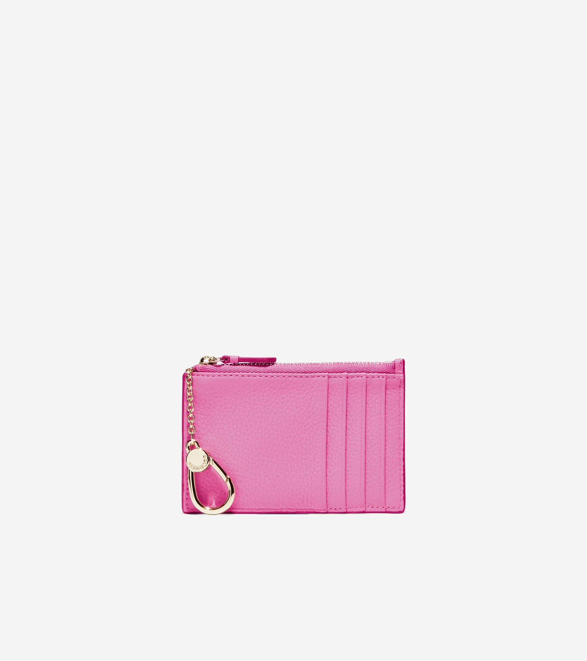 ColeHaan-Card Case With Zip -u04504-Super Pink