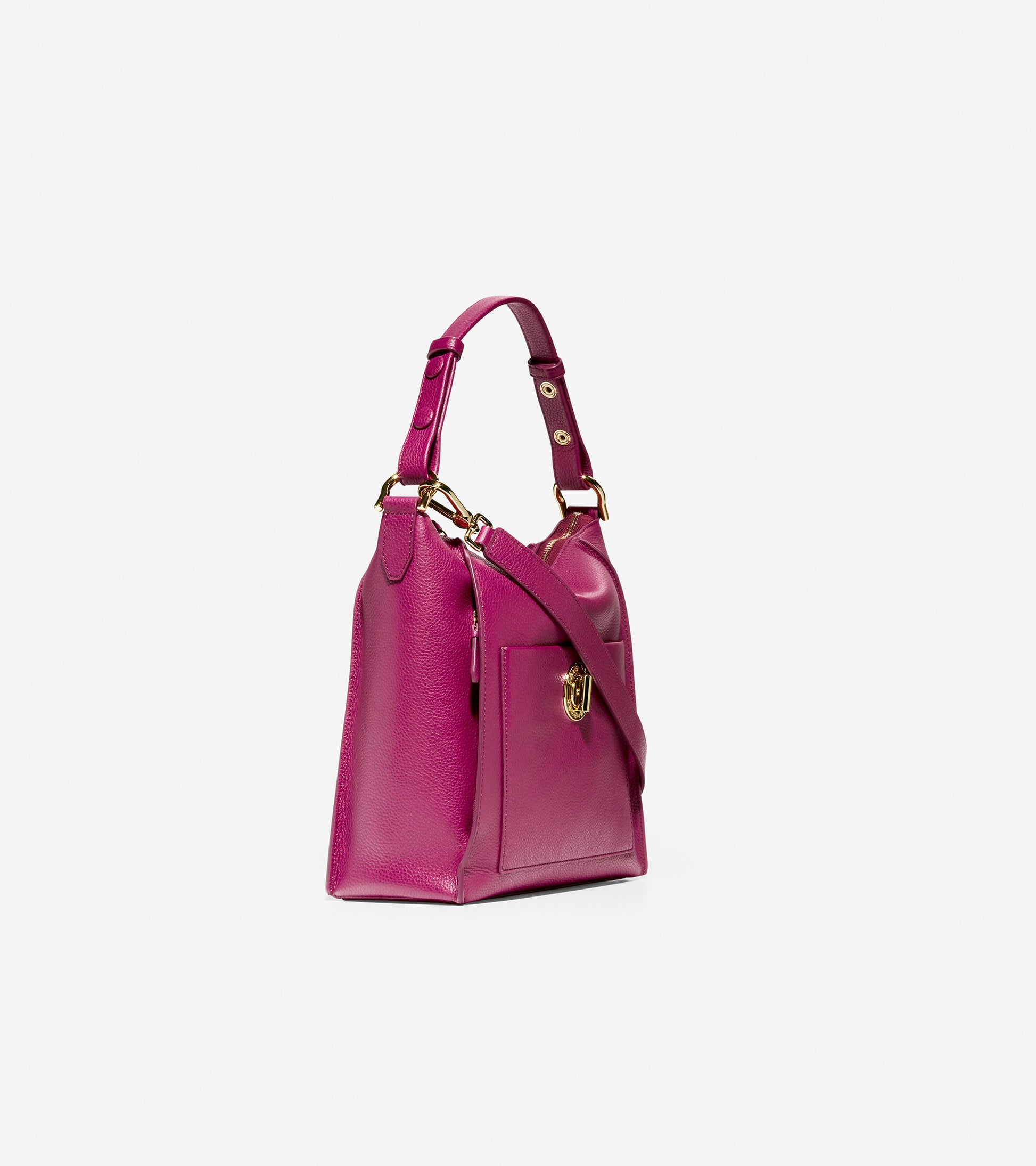 ColeHaan-Small Turnlock Shoulder Bag-u04682-Berry