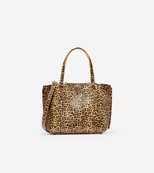 ColeHaan-Small Turnlock Tote-u04699-Leopard Print