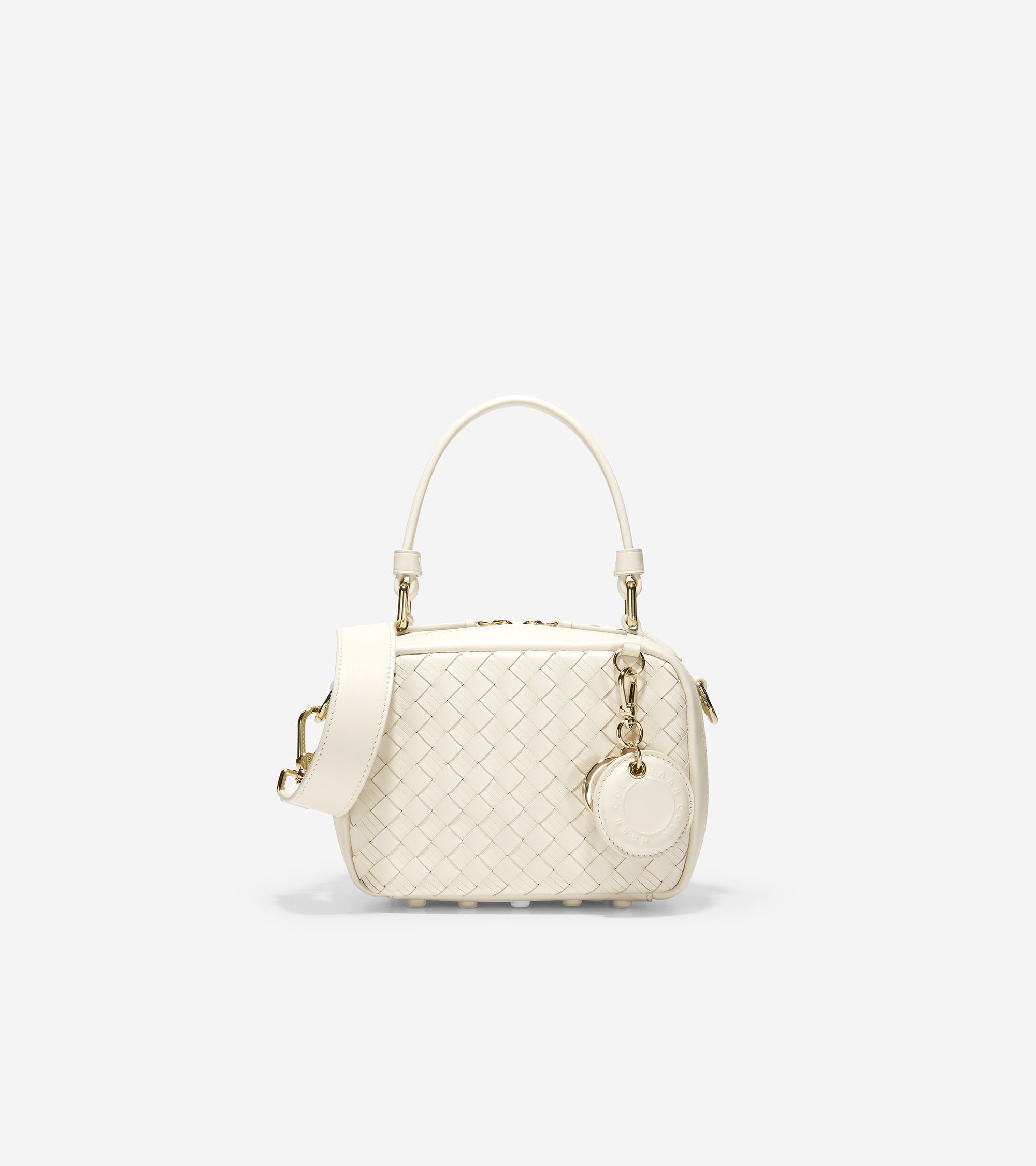 Woven Leather Mini Boston Bag U05164 IVORY Cole Haan Saudi Arabia