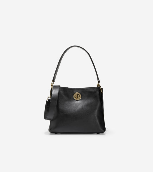 ColeHaan-Small Turnlock Bucket Bag-u05200-Black