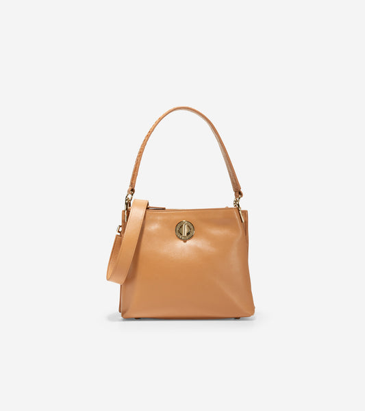 ColeHaan-Small Turnlock Bucket Bag-u05201-PECAN