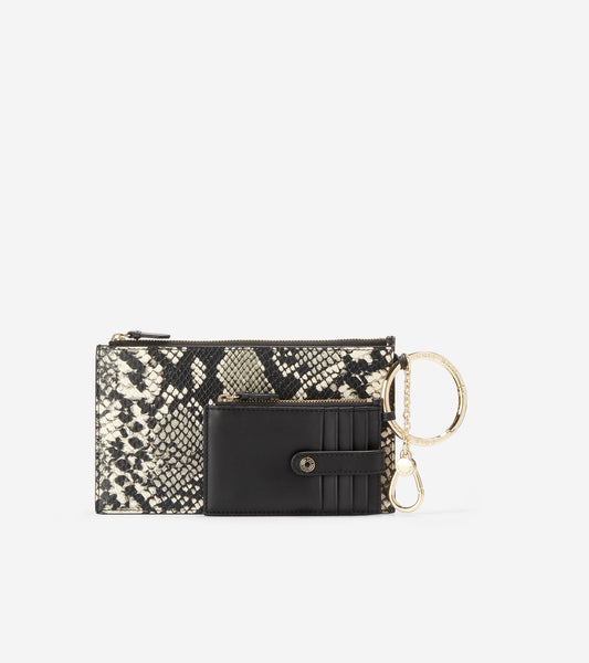 ColeHaan-Card Case Duo-u05273-BLACK/PARIS SNAKE PRINT