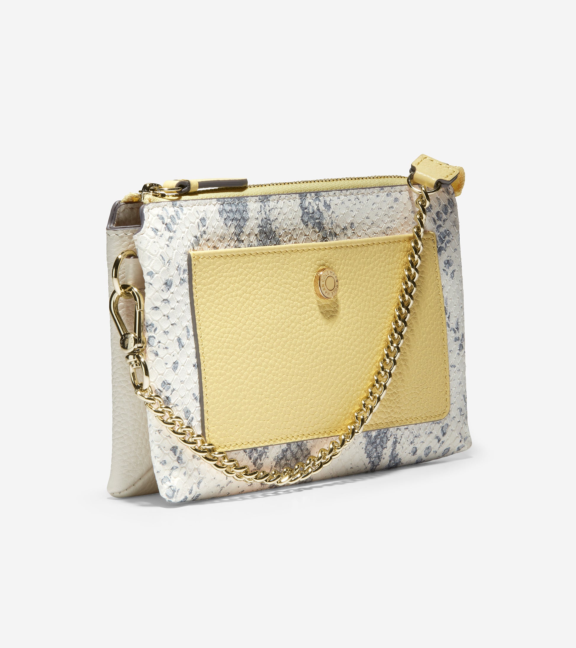 ColeHaan-Double Gusset Pouch-u05365-Golden Haze-Ivory Roccia