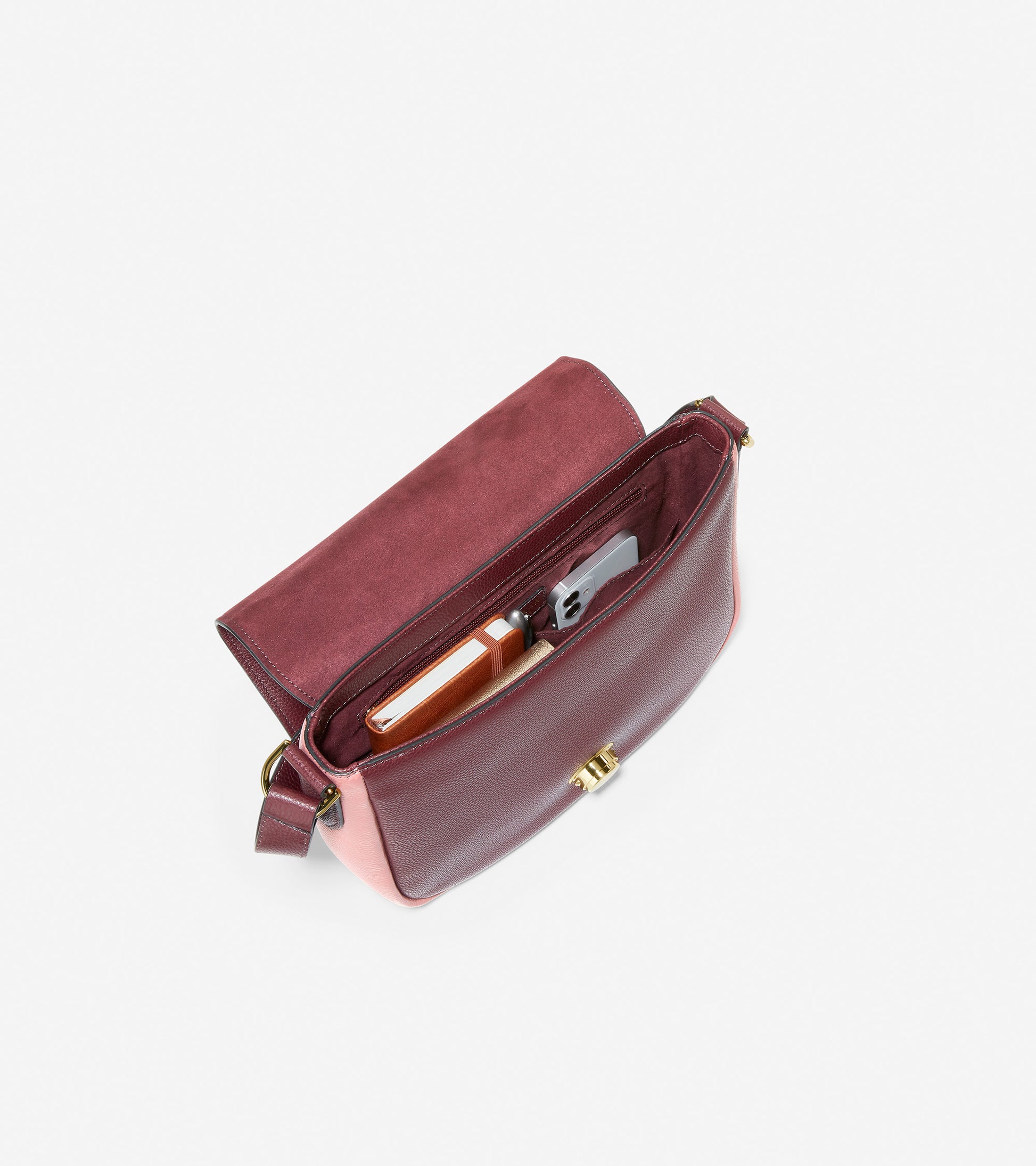 U05757-Flap Crossbody-Black Garnet