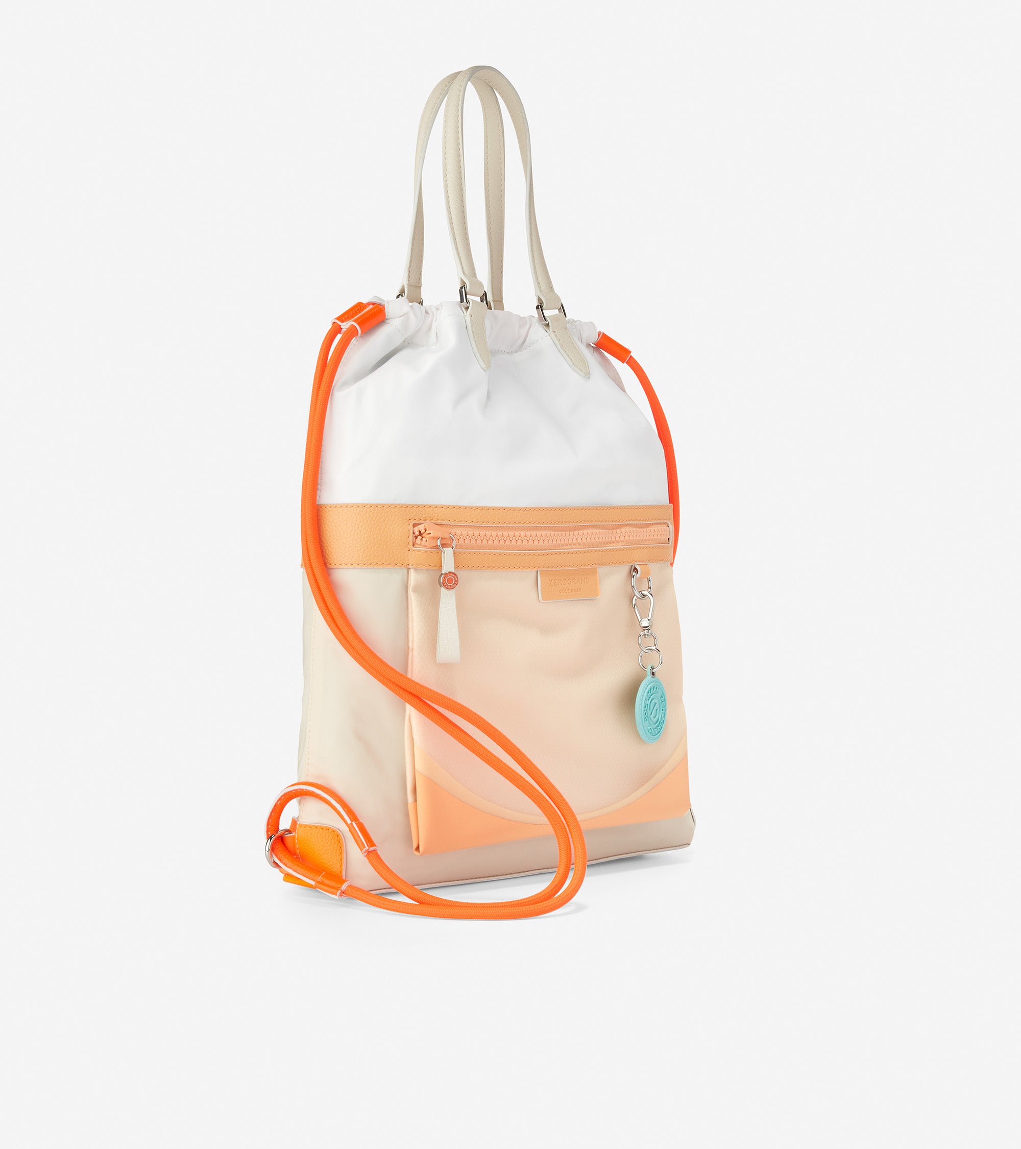 Radiant Nylon Drawstring BackpackU05863VIBRANT ORANGEWHITE CAP Cole Haan Saudi Arabia
