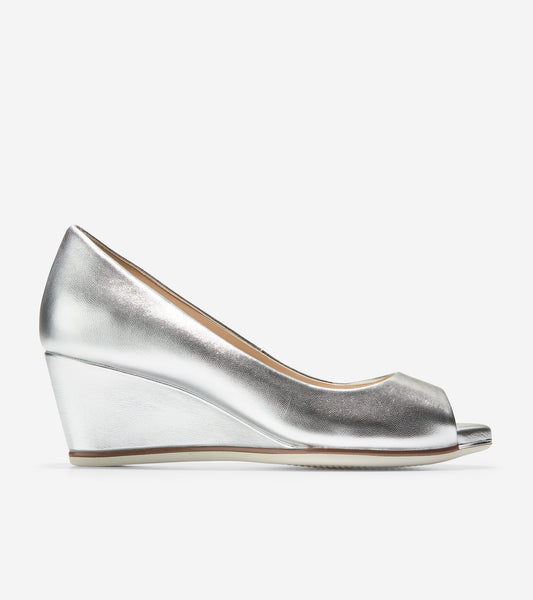 ColeHaan-Grand Ambition Open Toe Wedge -w16907-Silver Talca-Natural