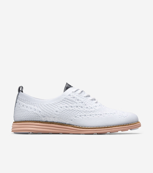 ColeHaan-Originalgrand Stitchlite Wingtip Oxford-w19556-Optic White Stitchlite Knit/Ch Argento/Misty Rose