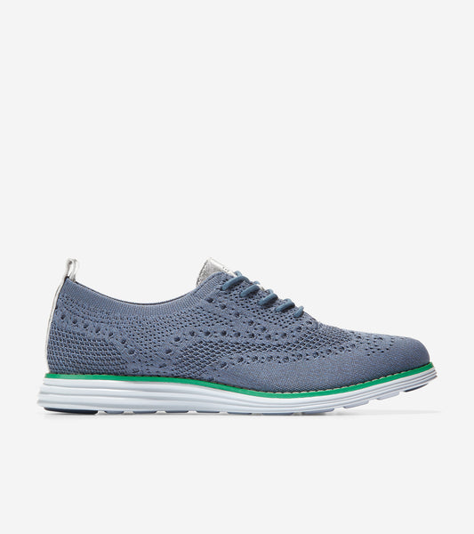 ColeHaan-Originalgrand Stitchlite Wingtip Oxford-w20501-Vintage Indigo Knit/ Ch Argento/ Aqua Green Welt P