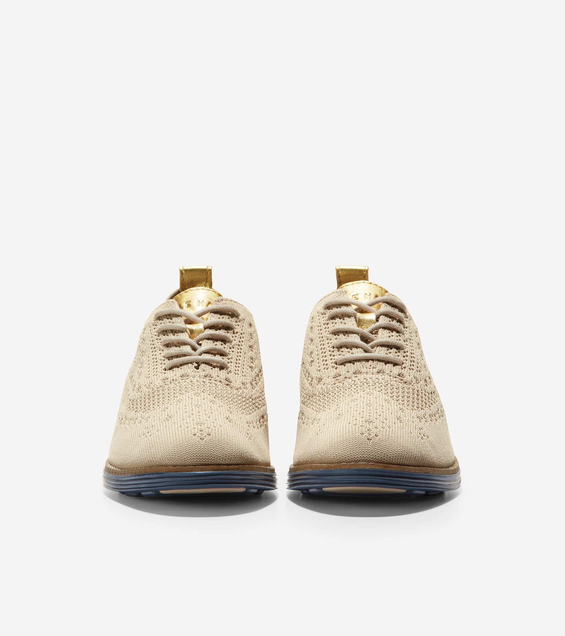 ColeHaan-Originalgrand Stitchlite Wingtip Oxford-w20874-Rye Knit/Leather/Ch Gold/Marine Blue Sole/Natural