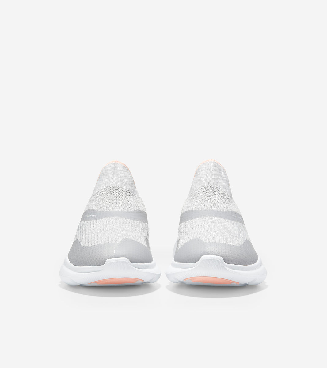 ColeHaan-Zerøgrand Radiant Slip On Sneaker-w21299-Cool Gray Tpu- Cool Gray & White Knit- Trop Peach- Optic White