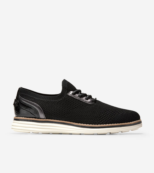 ColeHaan-Originalgrand Meridian Oxford-w22402-Black Stitchlite/ Black Metallic/Ivory Midsole
