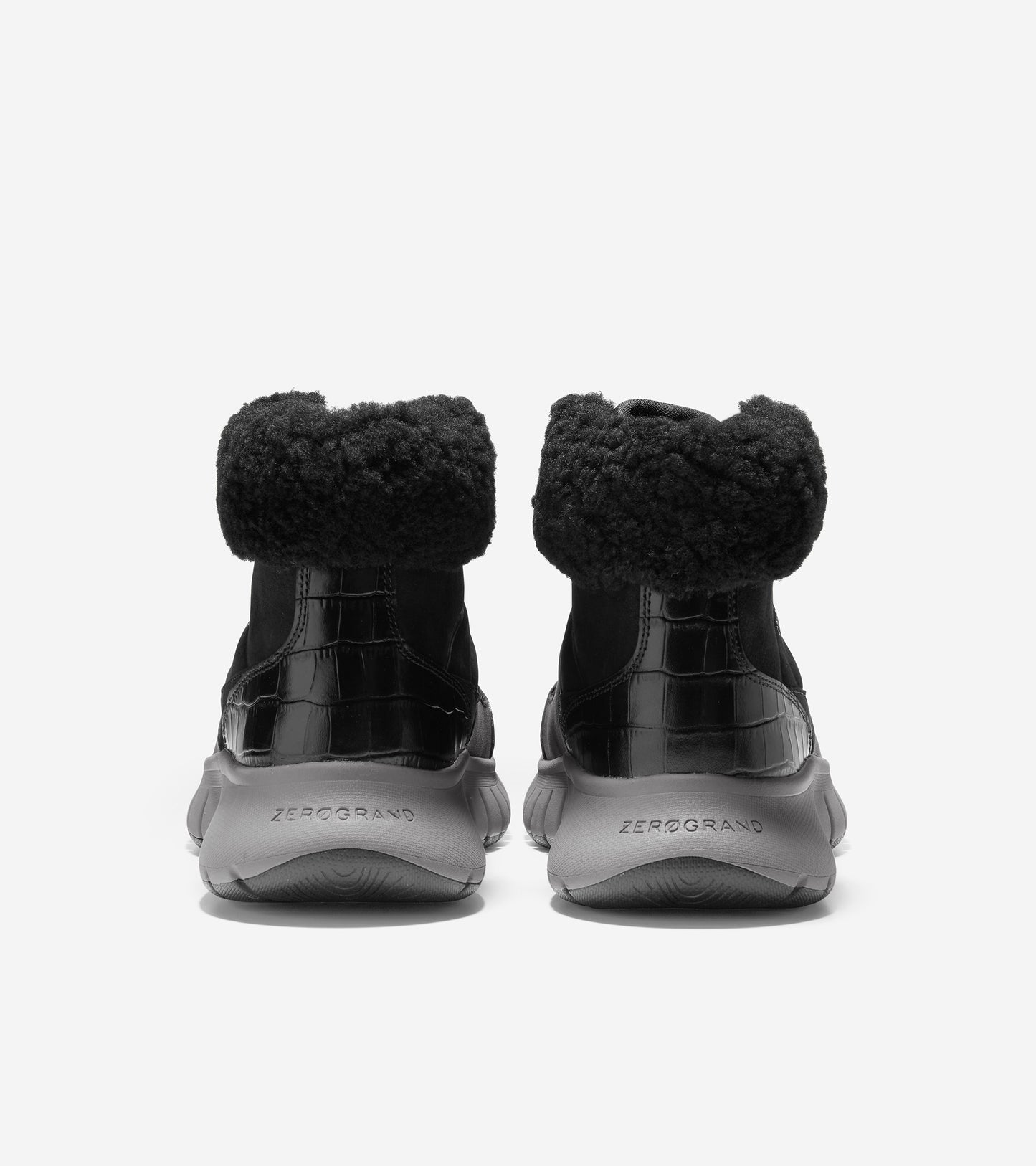 W22565-ZERØGRAND Flex Sneaker Boot -Black Leather 