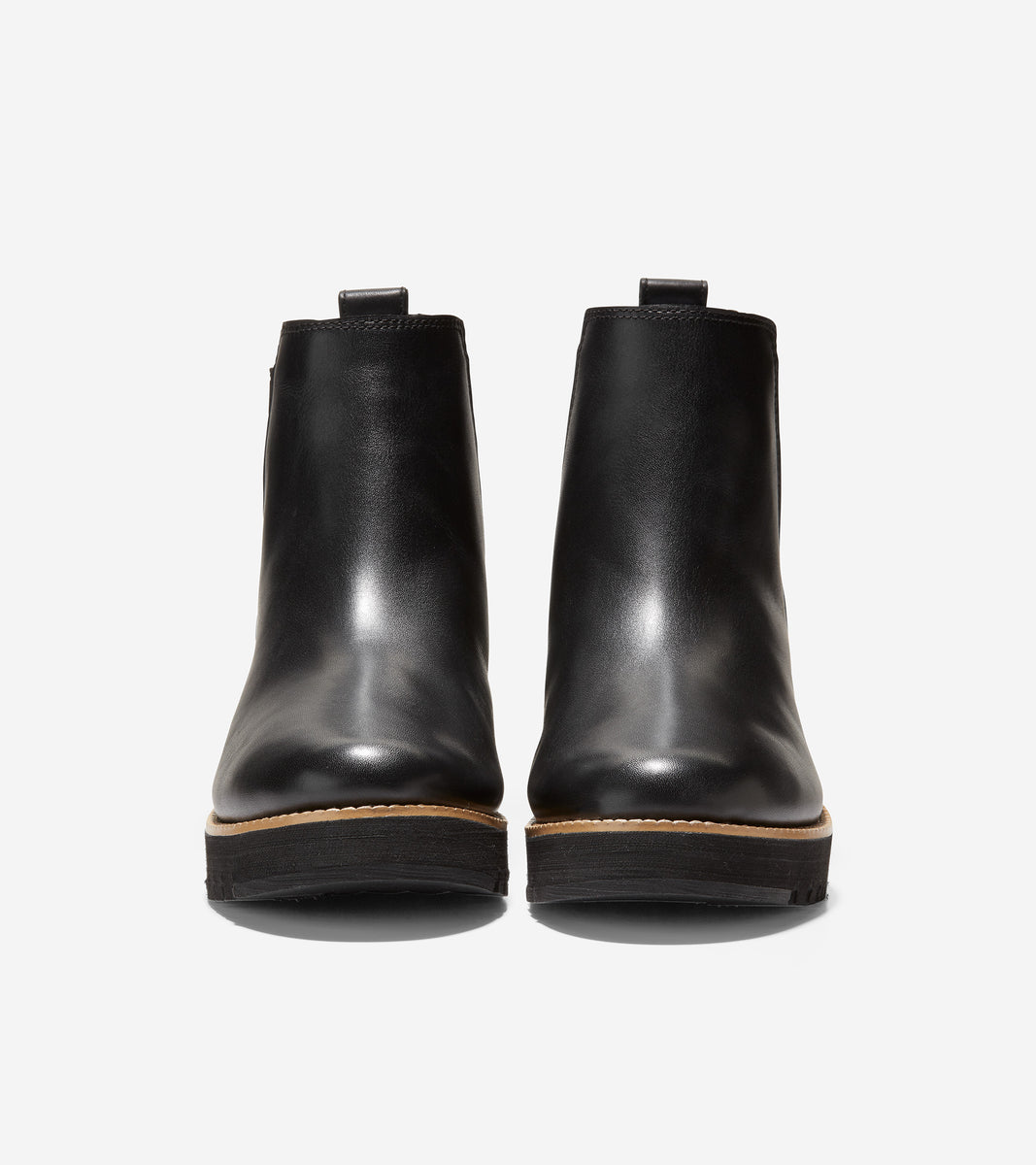 ZERØGRAND City Wedge Chelsea Boot-W22927-Black Leather
