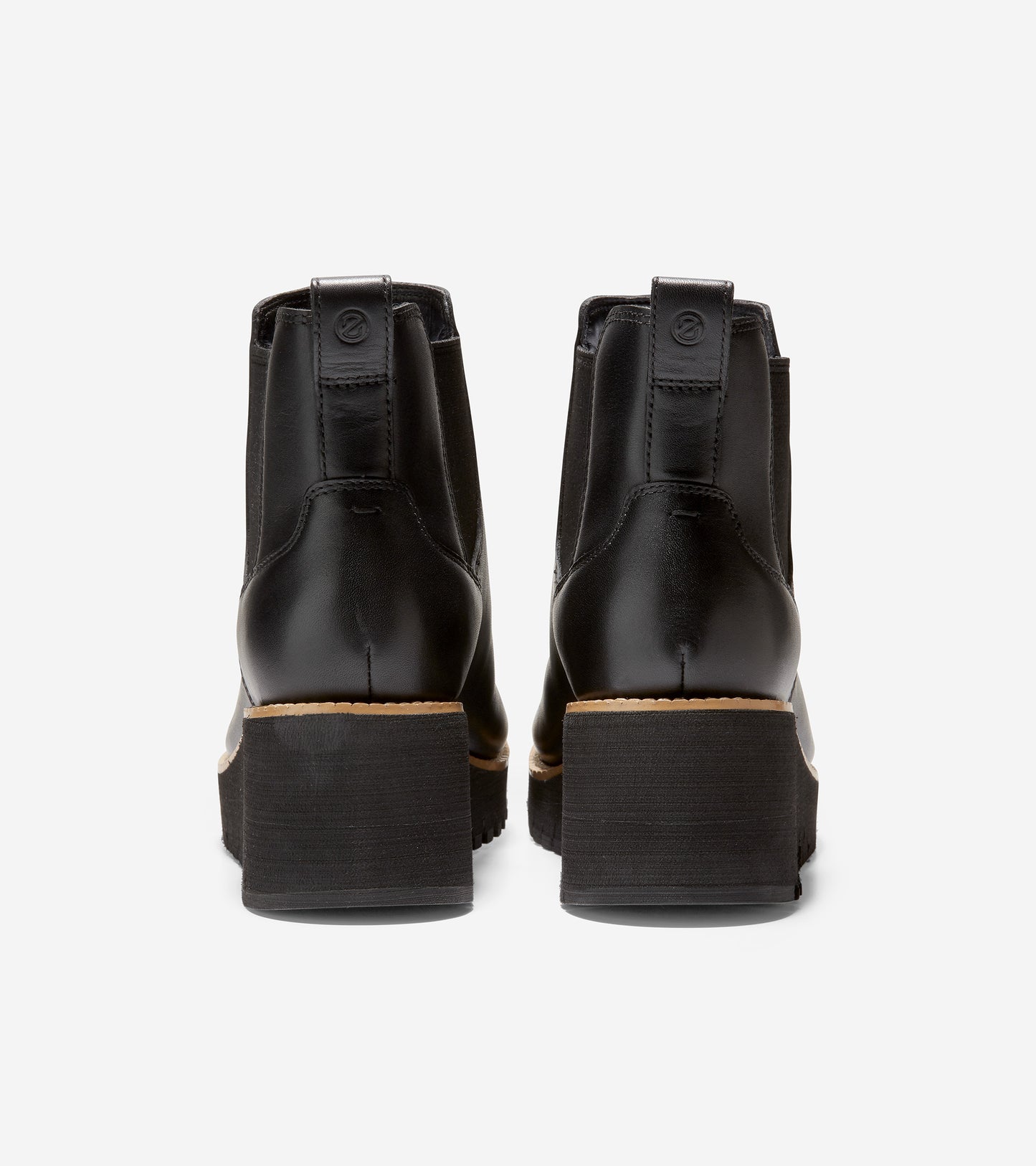 ZERØGRAND City Wedge Chelsea Boot-W22927-Black Leather