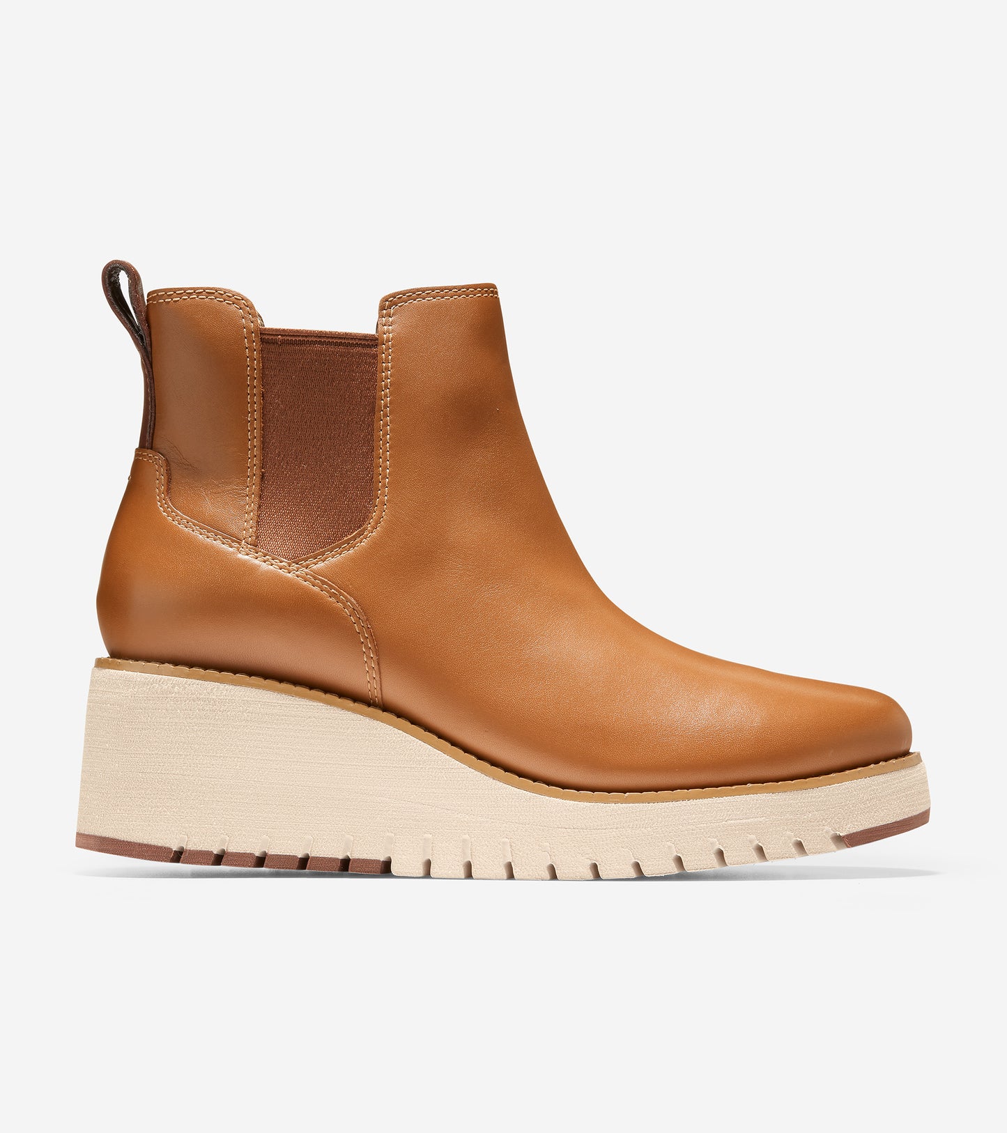 ZERØGRAND City Wedge Chelsea Boot-W22929-British Tan Nubuck