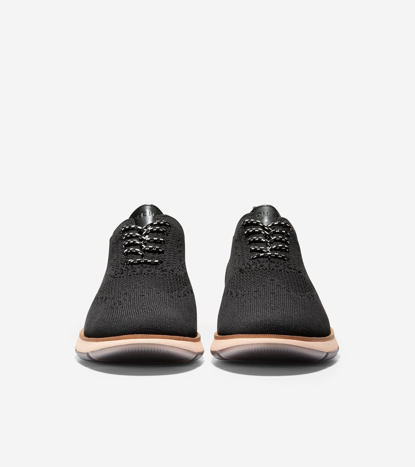 4.ZERØGRAND Oxford-W24066-Black Knit / Black Lth Heel Overlay / Peach Melba Heel Clip / Natural Welt/ Peach Melba Os