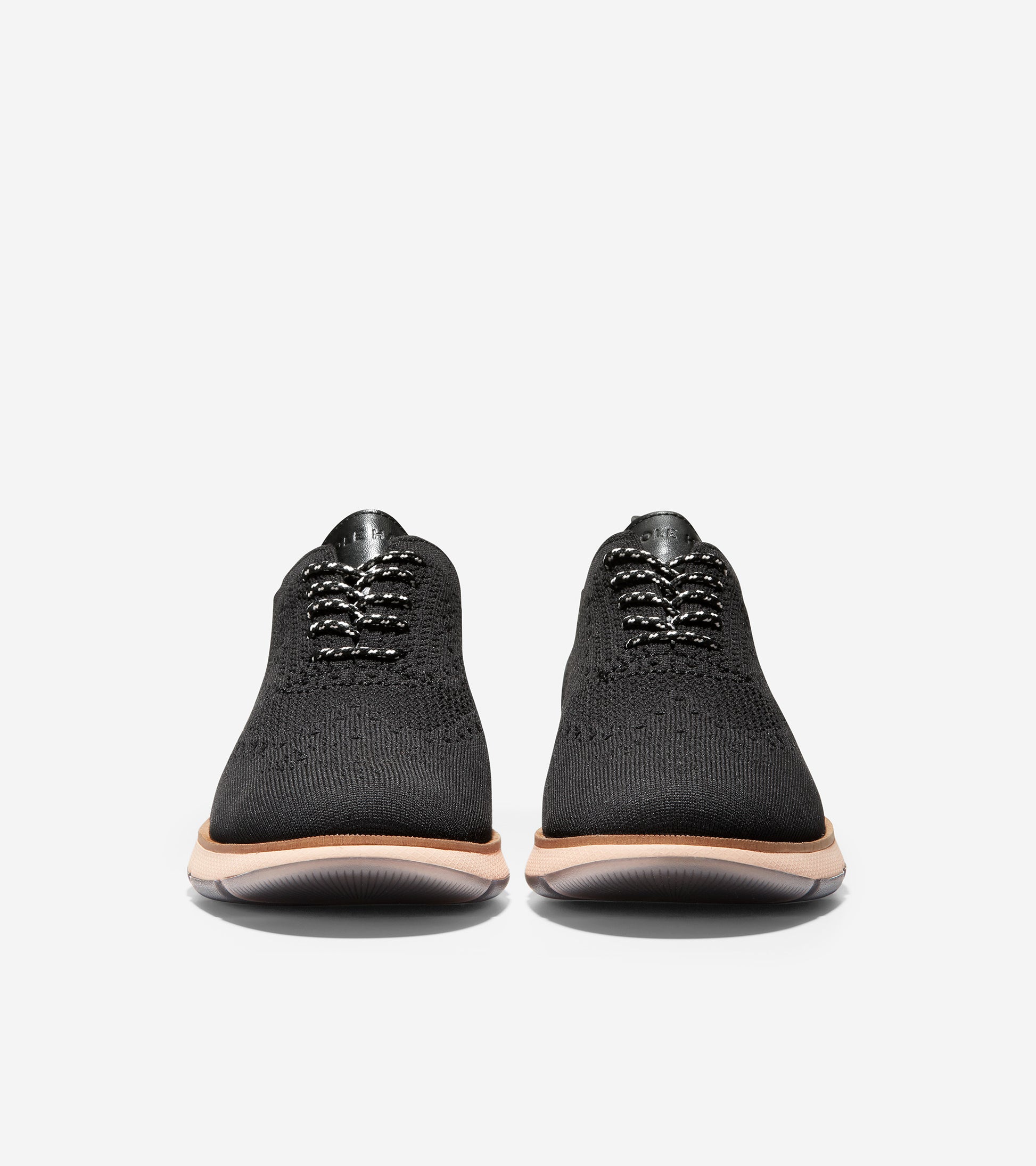 4.ZERØGRAND Oxford-W24066-Black Knit / Black Lth Heel Overlay / Peach Melba Heel Clip / Natural Welt/ Peach Melba Os