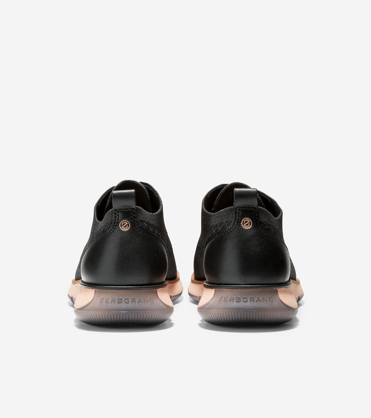 4.ZERØGRAND Oxford-W24066-Black Knit / Black Lth Heel Overlay / Peach Melba Heel Clip / Natural Welt/ Peach Melba Os