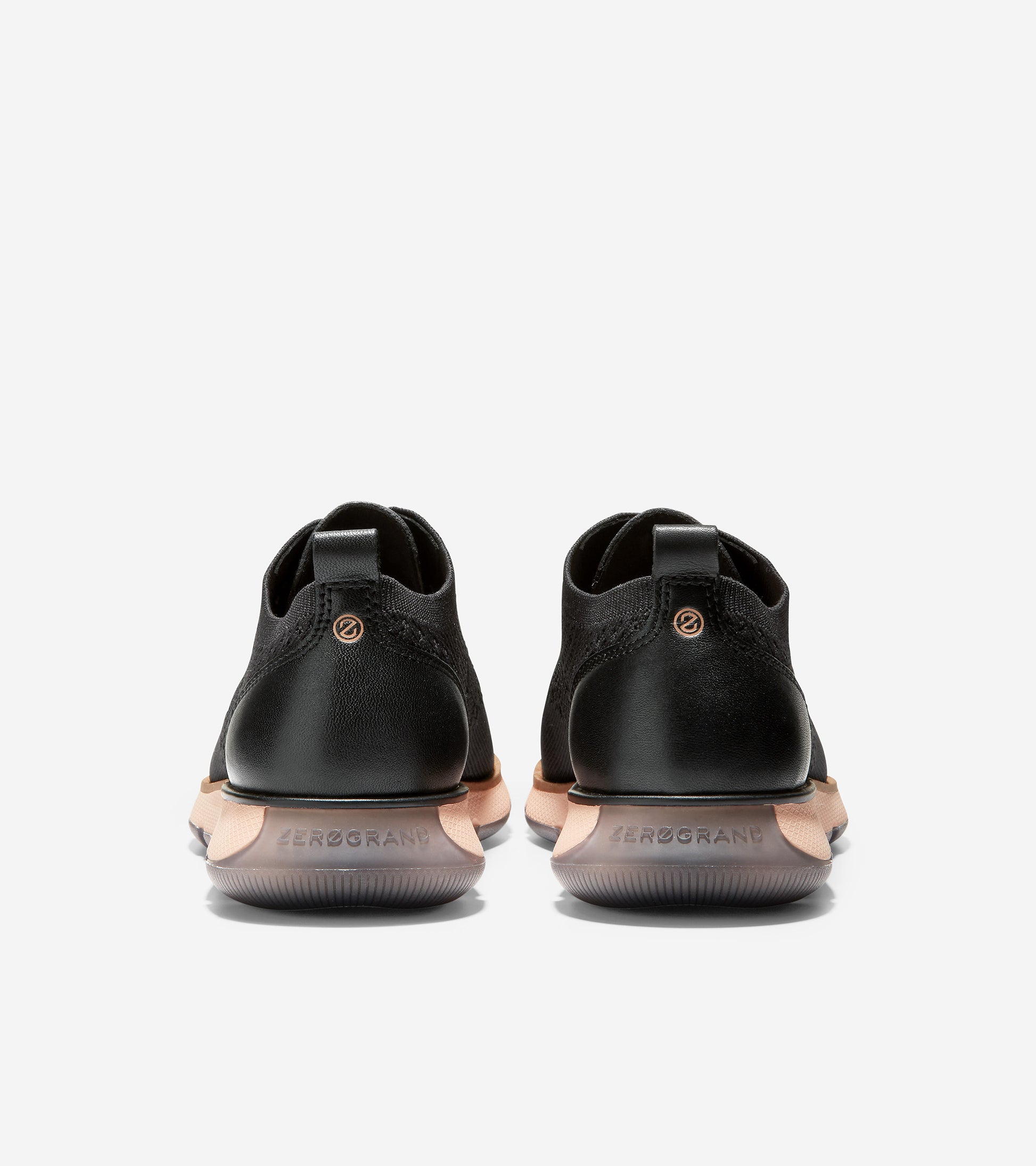 4.ZERØGRAND Oxford-W24066-Black Knit / Black Lth Heel Overlay / Peach Melba Heel Clip / Natural Welt/ Peach Melba Os