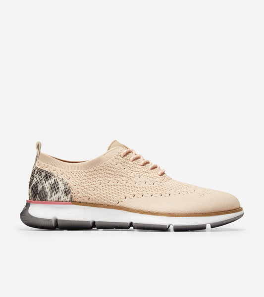 ColeHaan-4.ZERØGRAND Oxford-w24233-Ch Oat Knit / Naga Snake Heel Overlay / Ch New Rose Heel Clip / Natural Welt/ Ivory Midsole