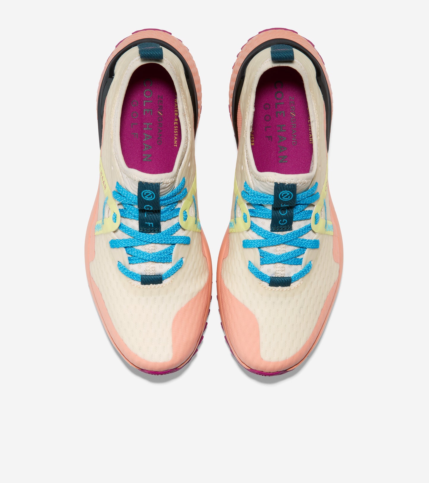 ZERØGRAND Overtake Golf Shoe-w25357-Birch-Nectar-Sunny Lime