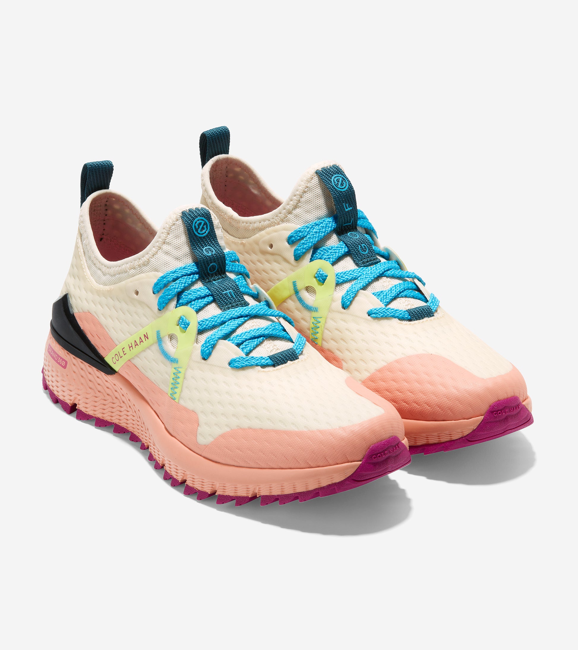 ZERØGRAND Overtake Golf Shoe-w25357-Birch-Nectar-Sunny Lime