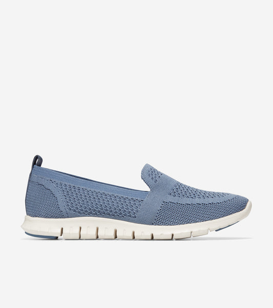 W26512-ZERØGRAND Slip-On Loafer-China Blue Stitchlite™