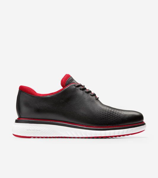 ColeHaan-ZERØGRAND Eon Wingtip Oxford-c33958-Black-Tango Red