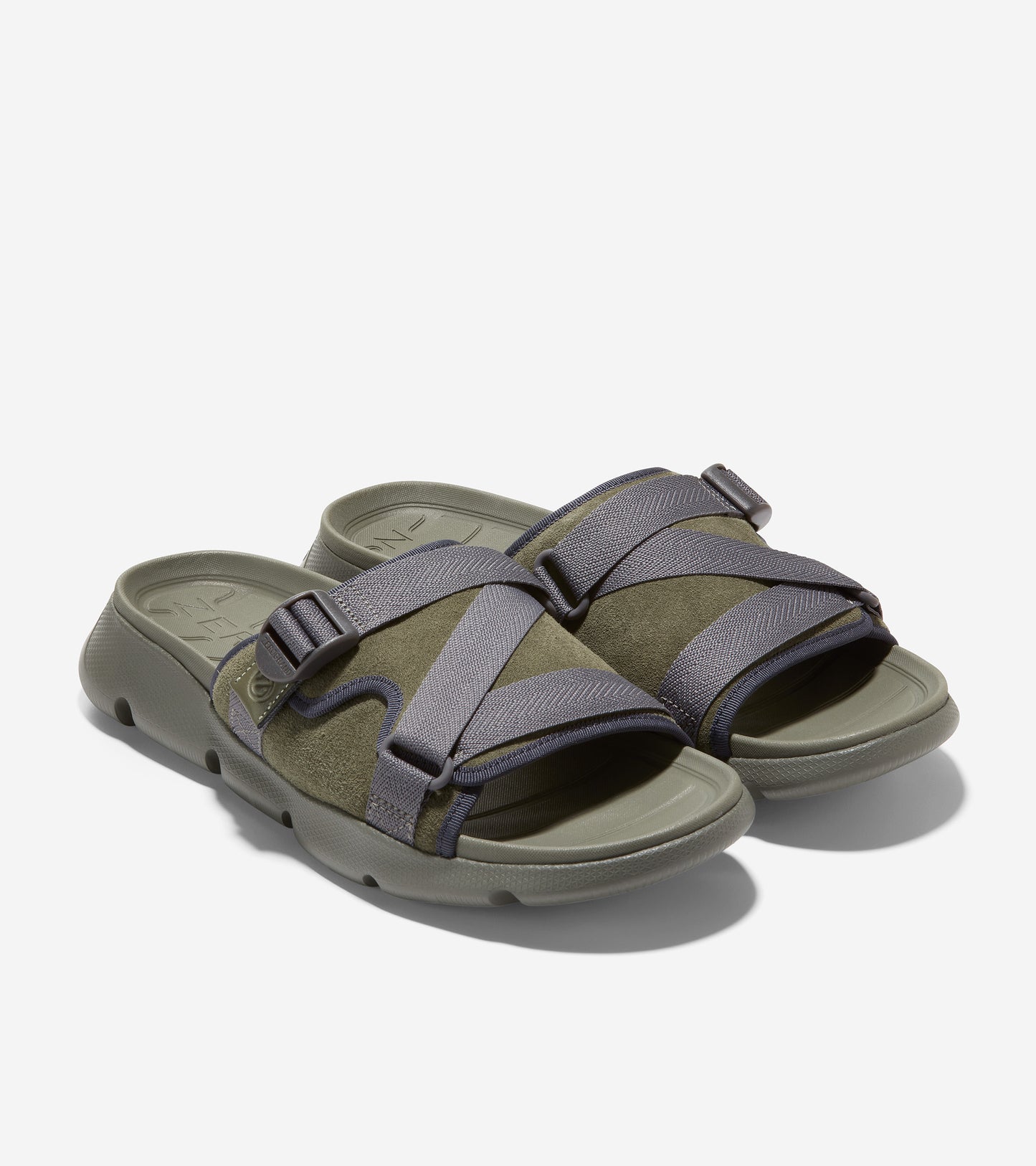 c35337-4.ZERØGRAND Multi-Strap Slide Sandal-Dusty Olive