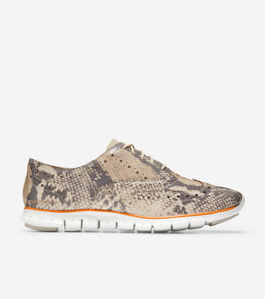 ColeHaan-ZERØGRAND Wingtip Oxford-w21564-Python Print