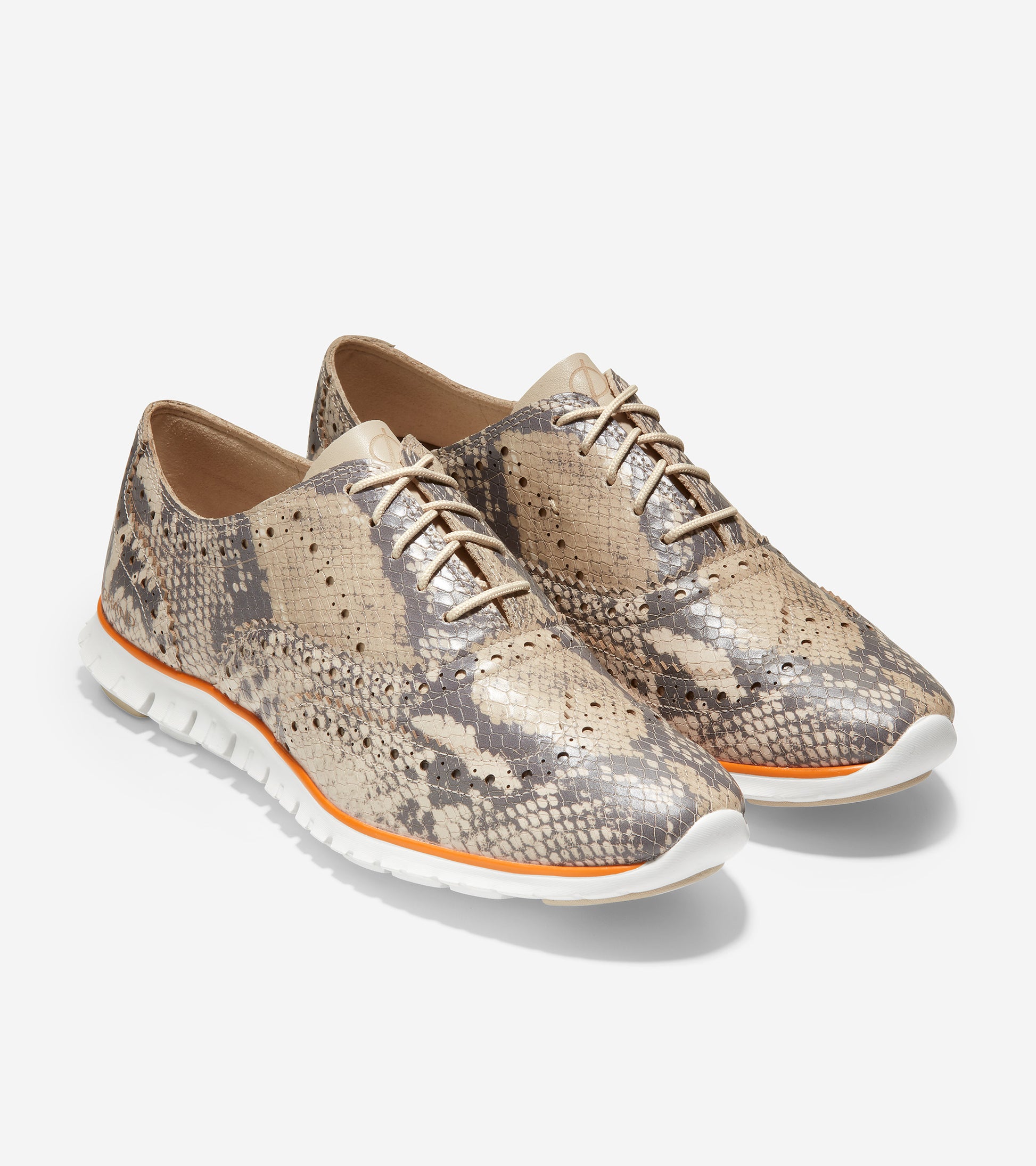 ColeHaan-ZERØGRAND Wingtip Oxford-w21564-Python Print