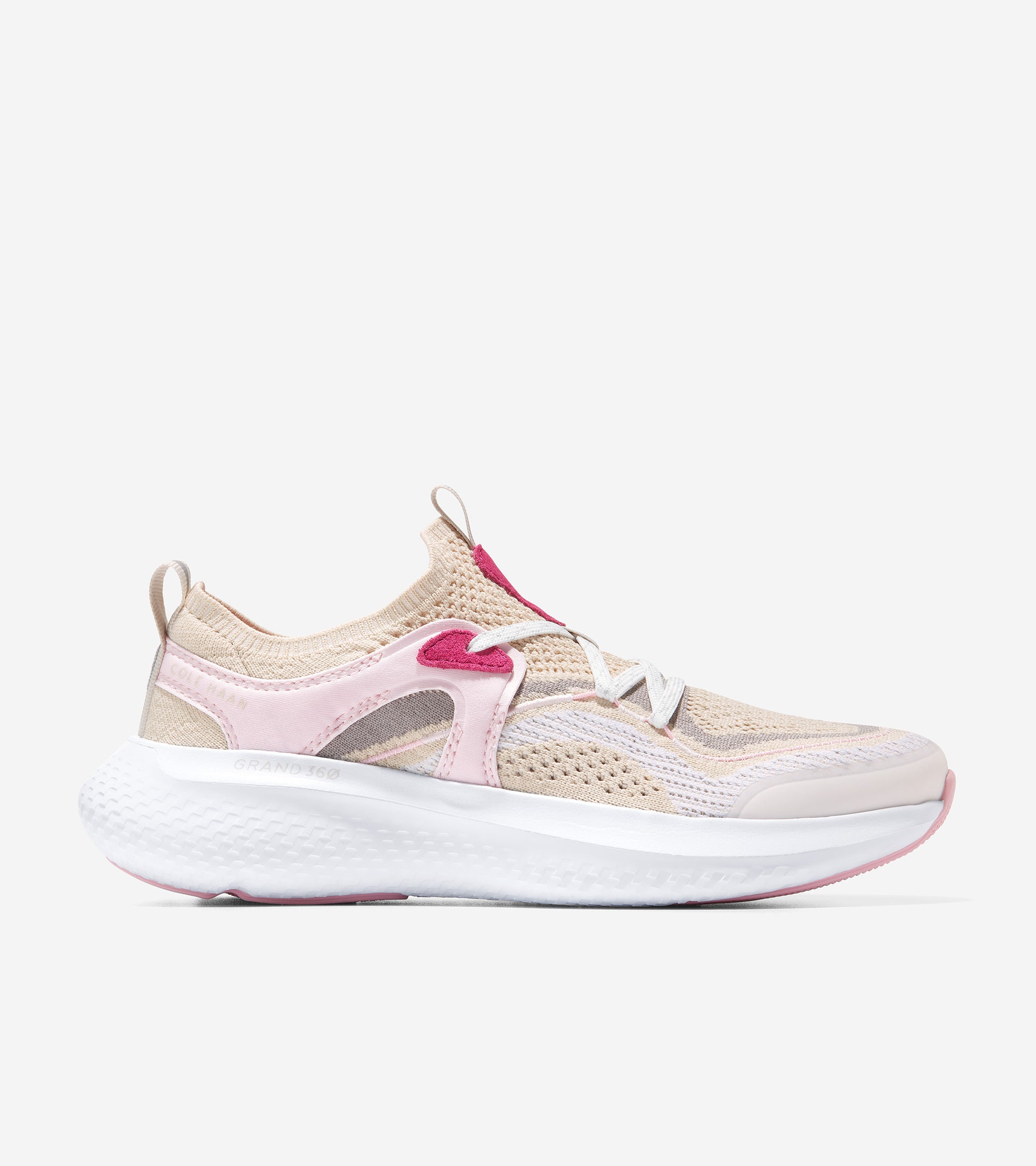 w25290-ZERØGRAND Outpace 2 SL Running Shoe-Birch-White Stitchlite™-Pink