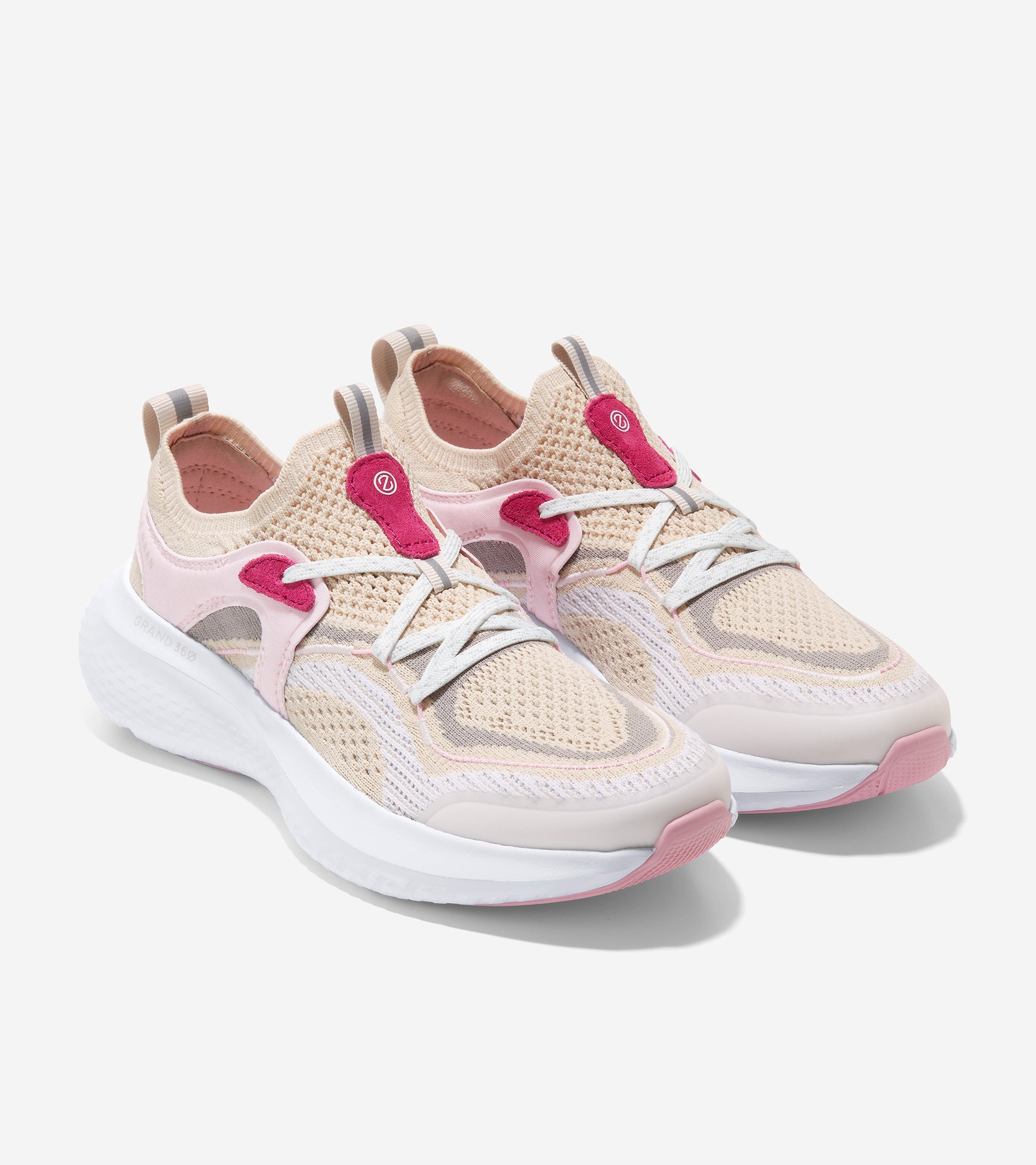 w25290-ZERØGRAND Outpace 2 SL Running Shoe-Birch-White Stitchlite™-Pink