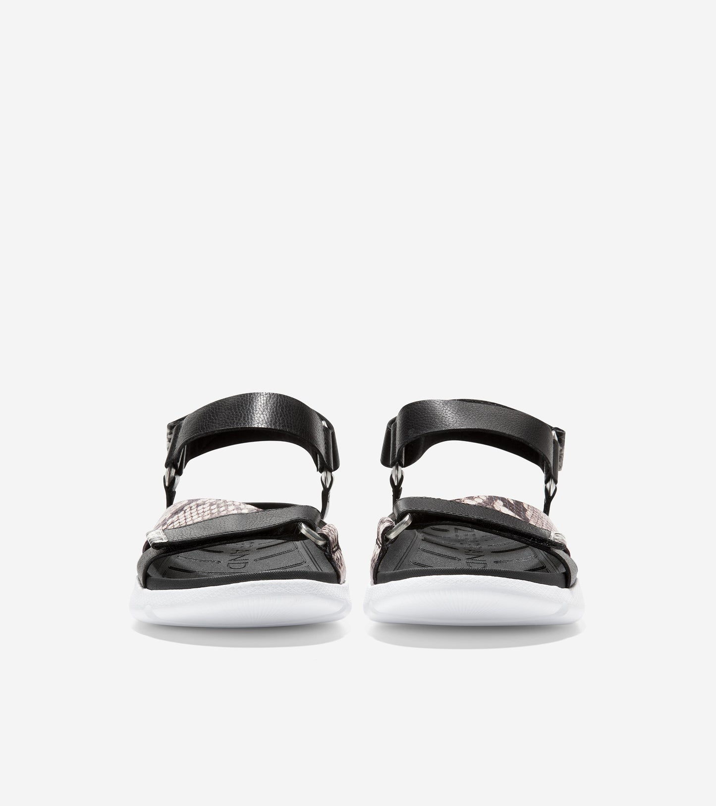 w25966-4.ZERØGRAND Strappy Sandal-Black-Soho Snake Print