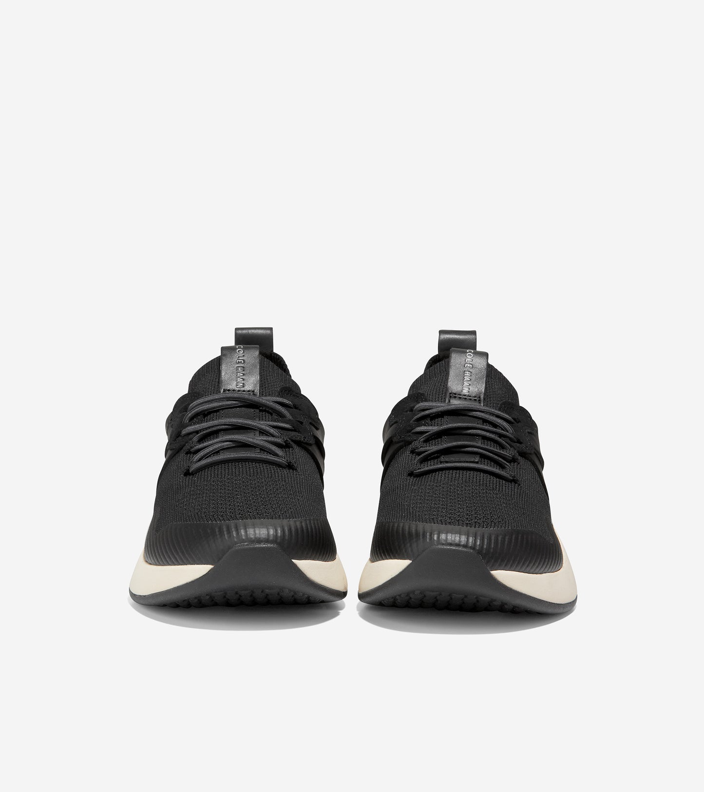 w26014-ZERØGRAND All-Day Trainer-Black Knit-Ivory