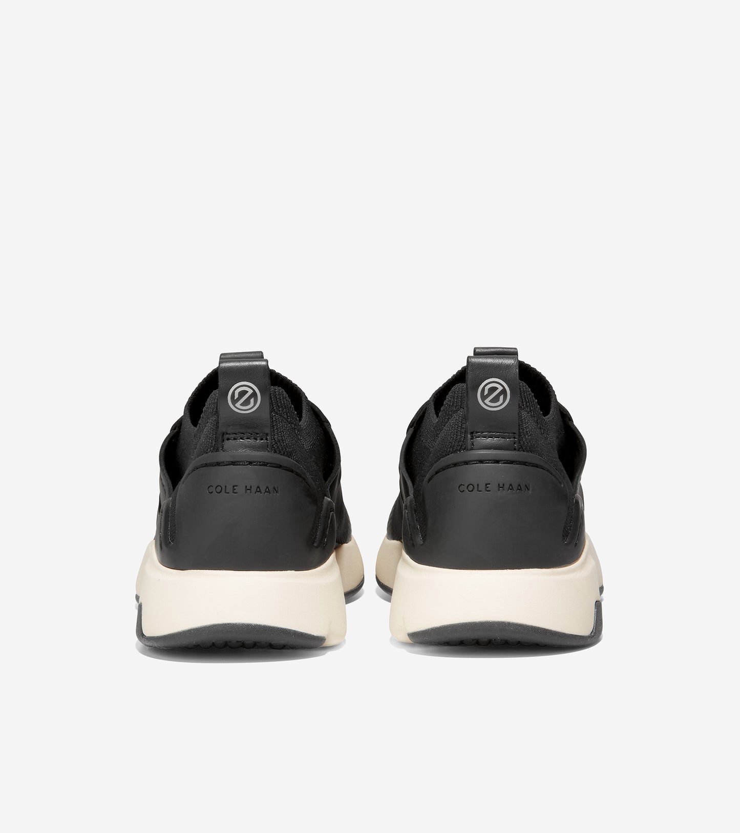 w26014-ZERØGRAND All-Day Trainer-Black Knit-Ivory