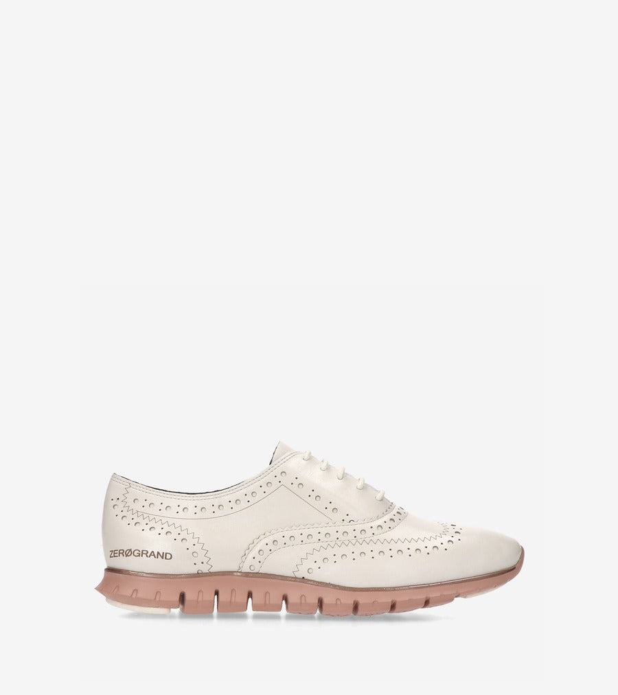 ColeHaan-ZERØGRAND Wingtip Oxford -w16192-Ivory Roccia Leather